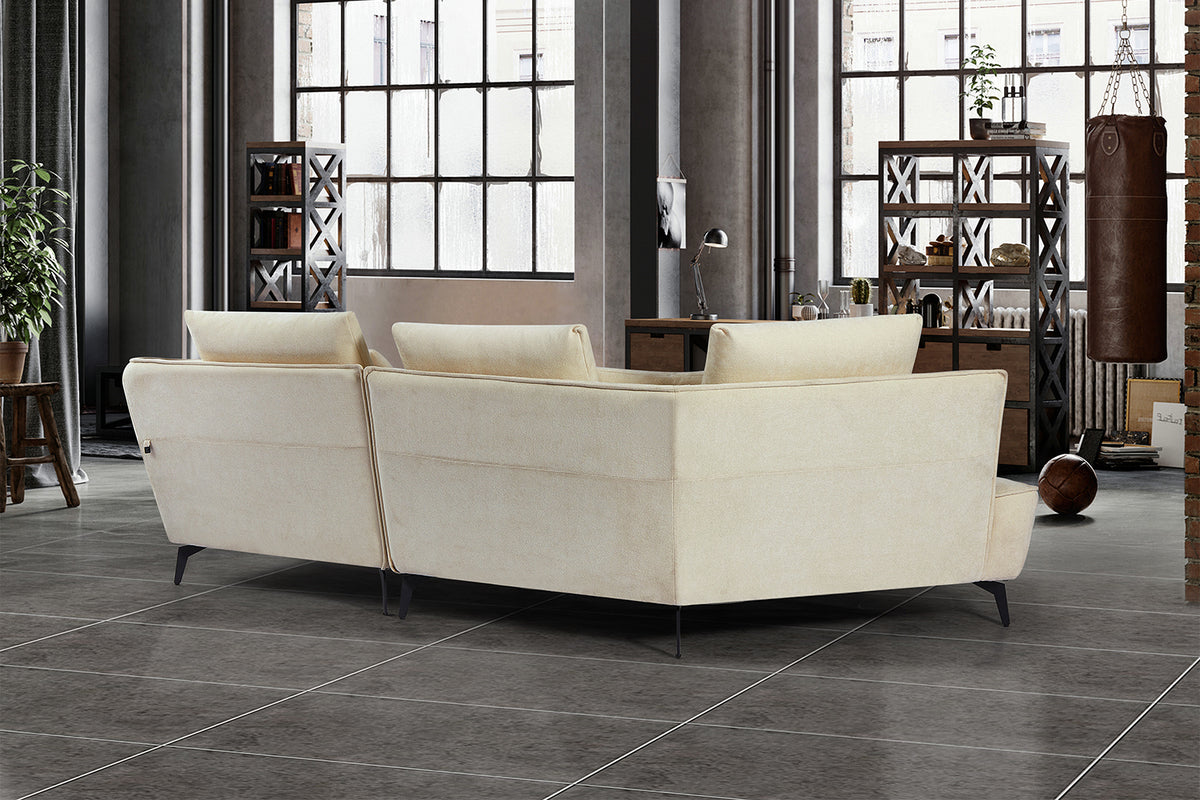 KAWOLA Sofa GARBO Designsofa Stoff cremeweiß
