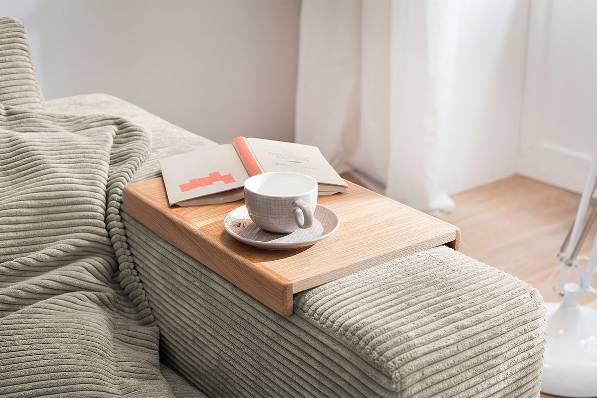 KAWOLA Sofa MADELINE 2-Sitzer Cord steingrau