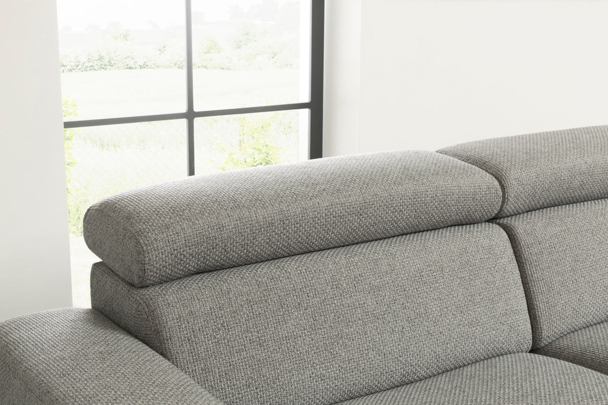 KAWOLA Sofa RISO Wohnlandschaft U-Form Stoff grau
