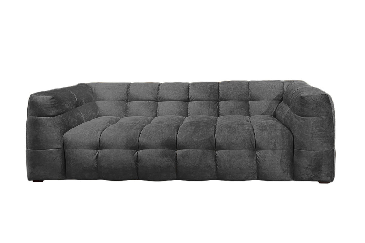 KAWOLA Sofa ROSARIO Velvet anthrazit