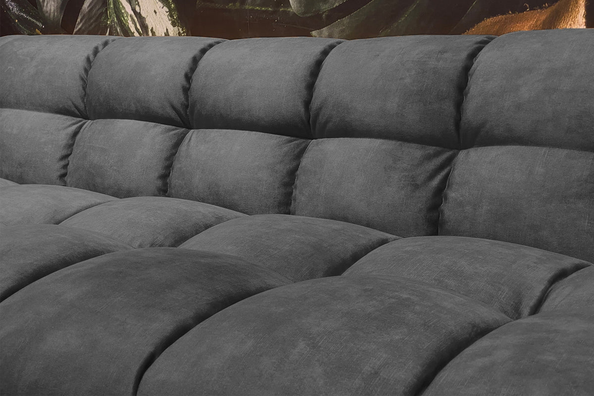 KAWOLA Sofa ROSARIO Velvet anthrazit