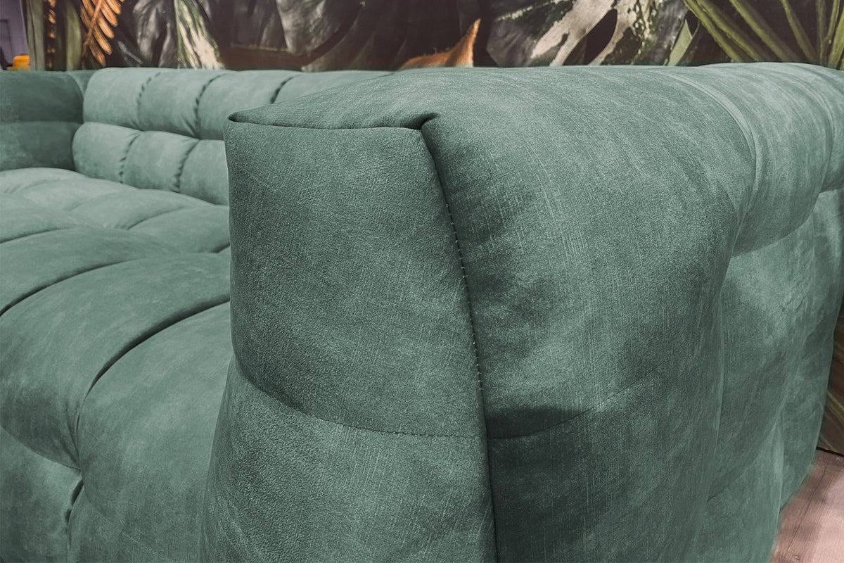 KAWOLA Sofa ROSARIO Velvet petrol