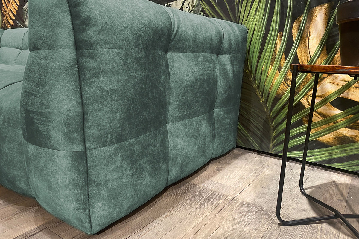 KAWOLA Sofa ROSARIO Velvet petrol