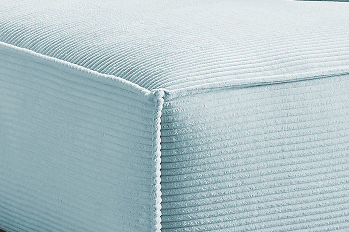 KAWOLA Sofa SAMU Ecksofa Cord hellblau