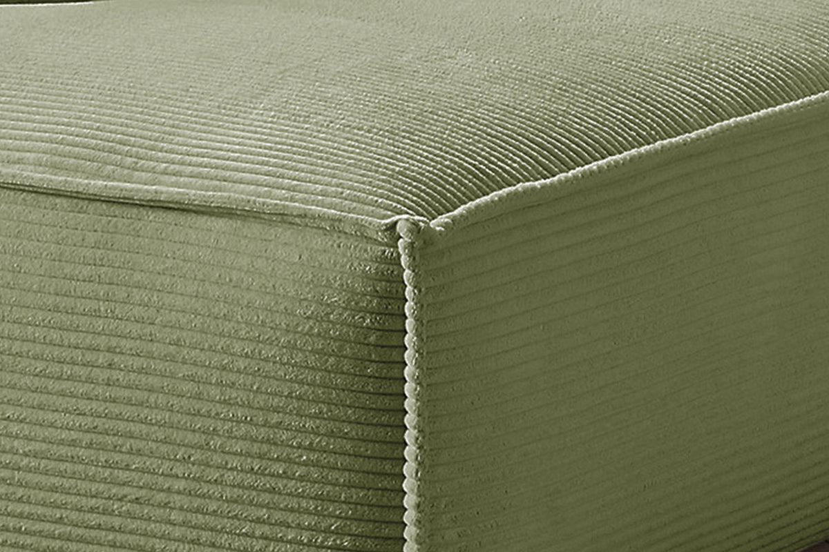 KAWOLA Sofa SAMU Ecksofa Cord olivgrün
