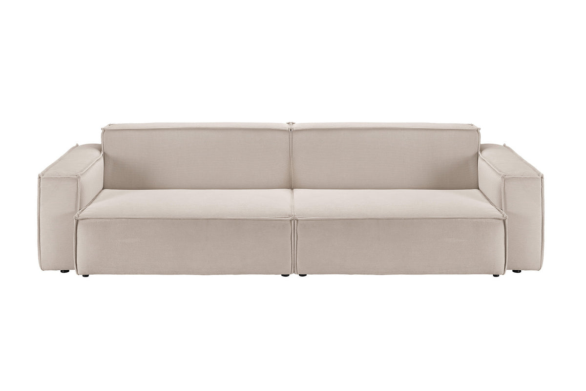 KAWOLA Sofa SAMU Feincord beige, 2-Sitzer