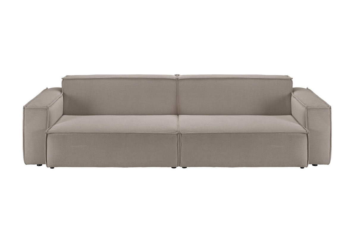 KAWOLA Sofa SAMU Feincord grau, 2-Sitzer