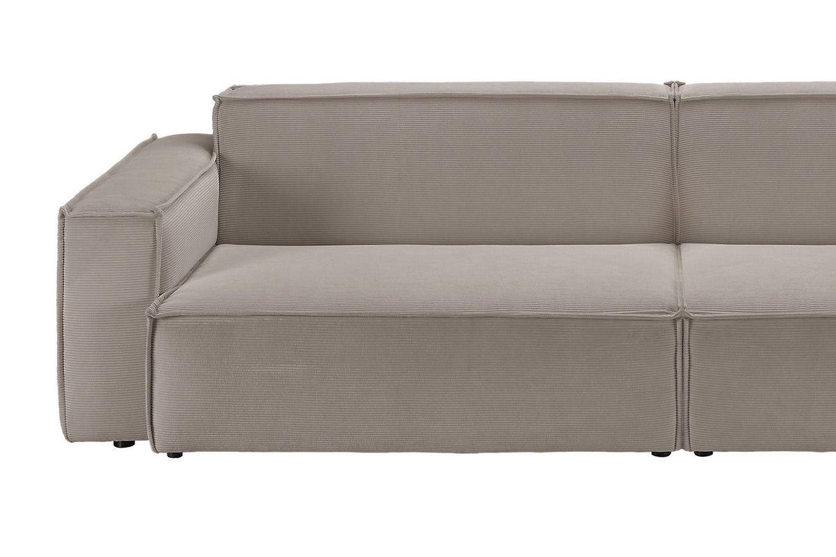 KAWOLA Sofa SAMU Feincord grau