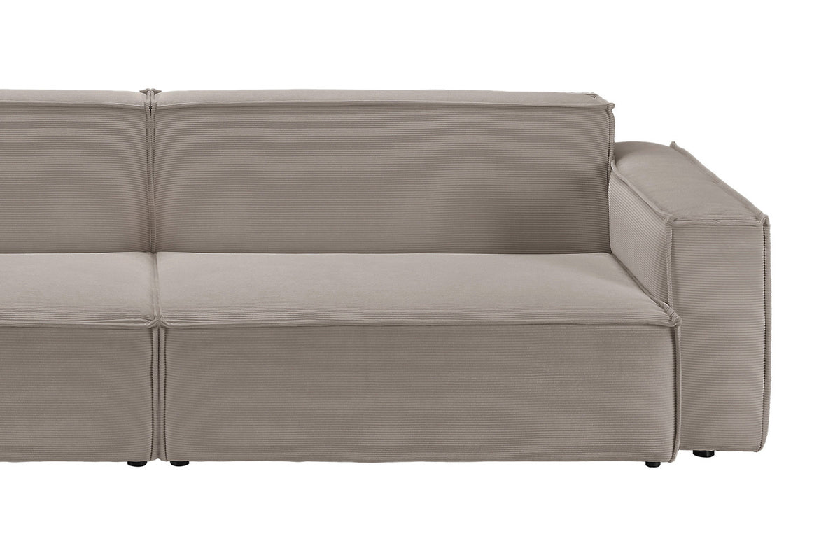 KAWOLA Sofa SAMU Feincord grau