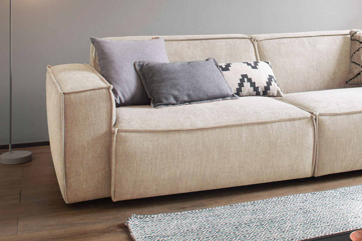 KAWOLA Sofa SAMU Stoff beige