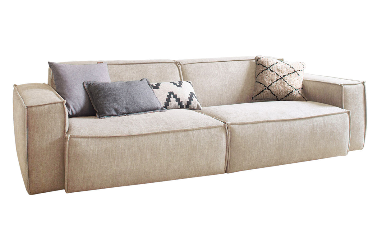 KAWOLA Sofa SAMU Stoff beige