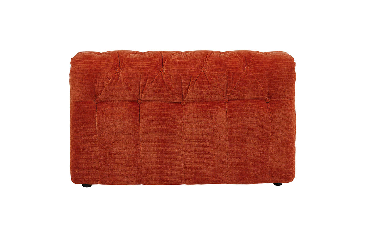 KAWOLA Sofa Seitenelement SEPHI groß Cord Vintage rot