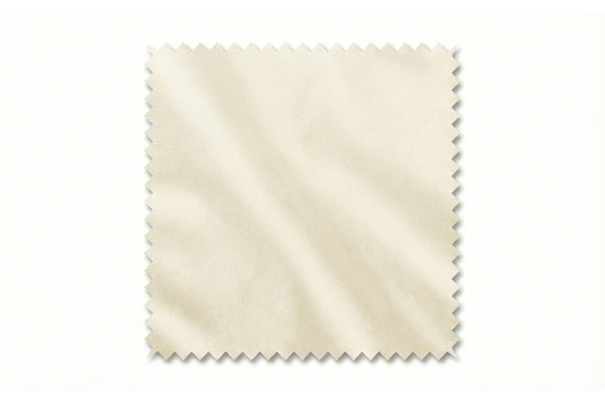 KAWOLA Stoffmuster Velvet cremeweiß