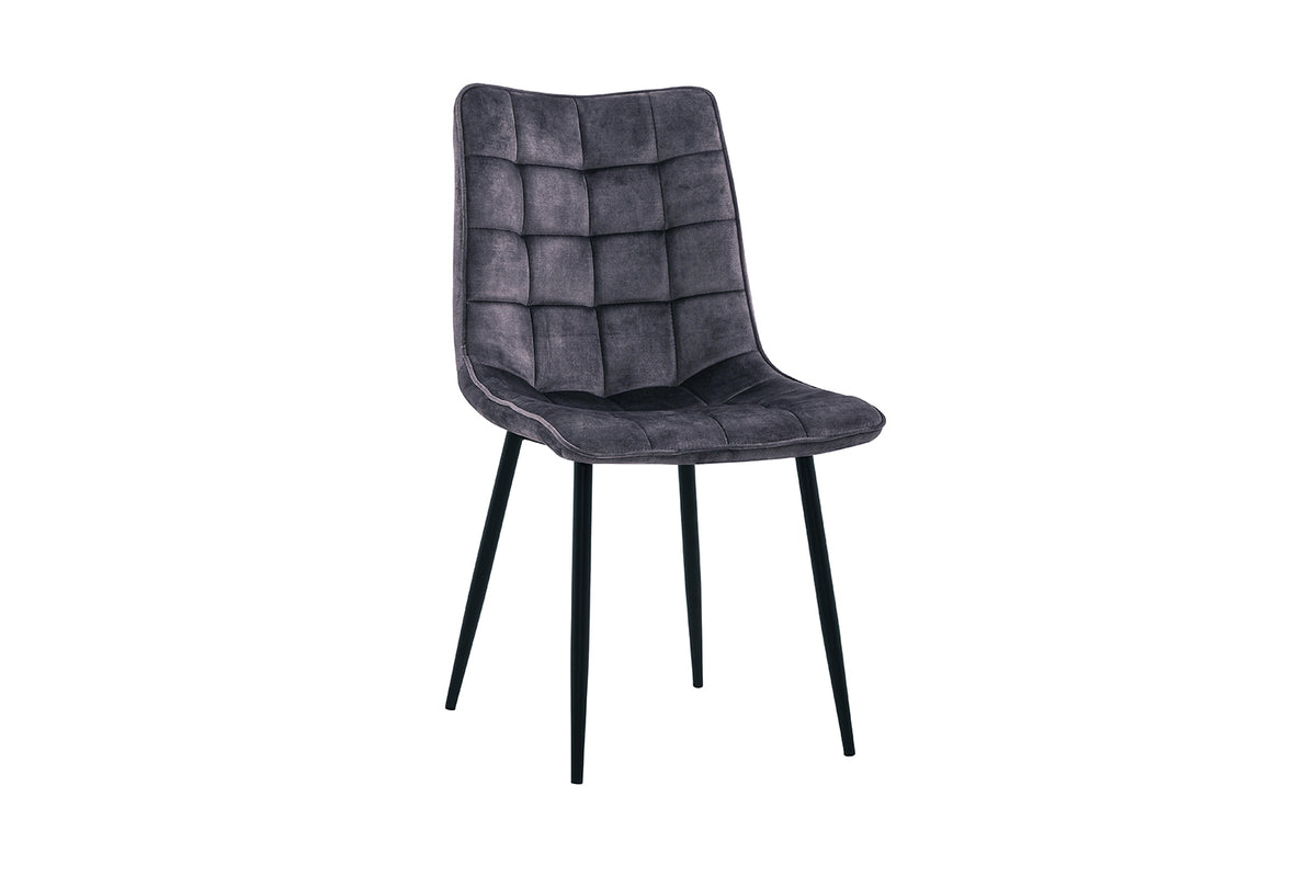 KAWOLA Stuhl CLARA Esszimmerstuhl Velvet anthrazit