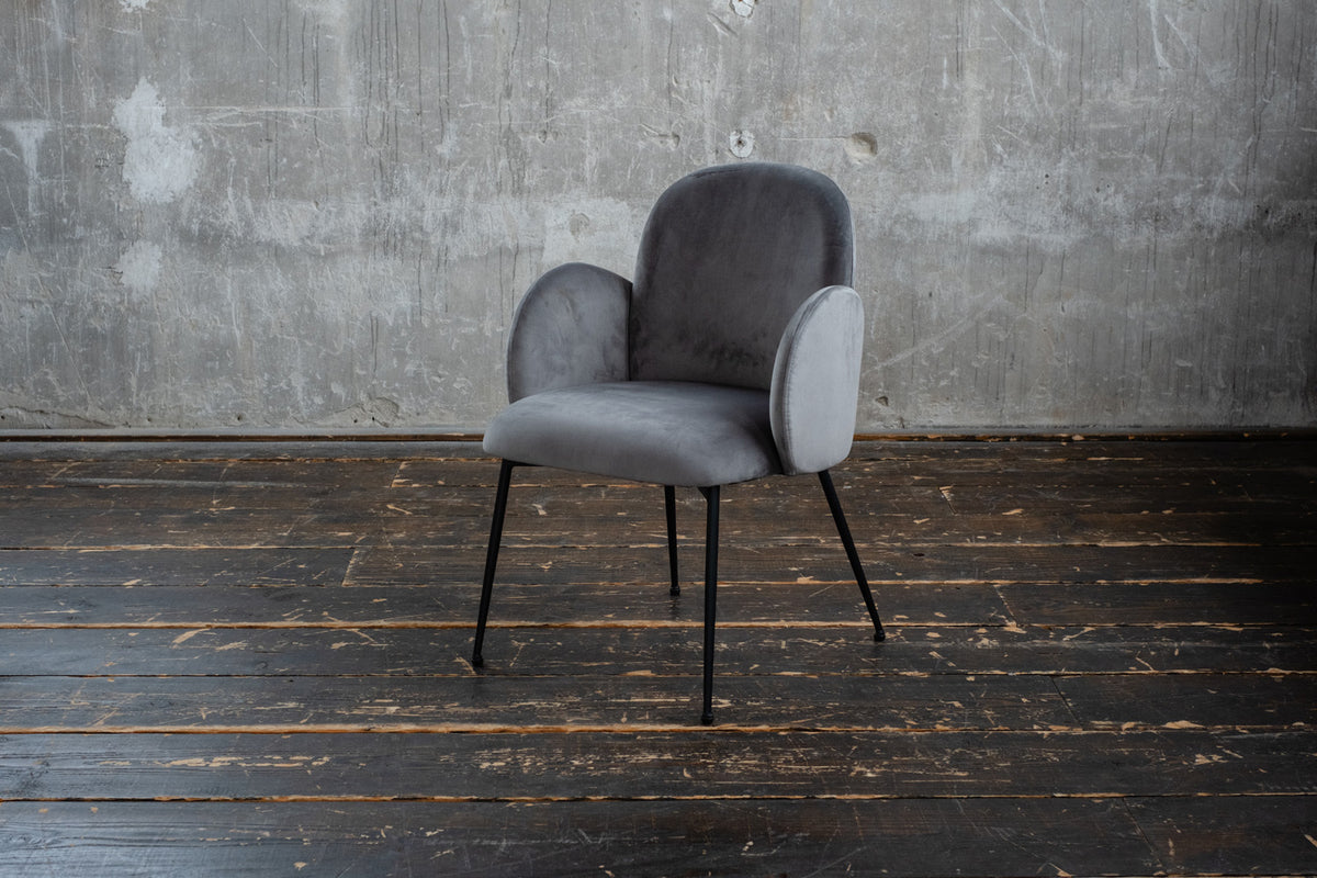KAWOLA Stuhl DEON Esszimmerstuhl Velvet grau