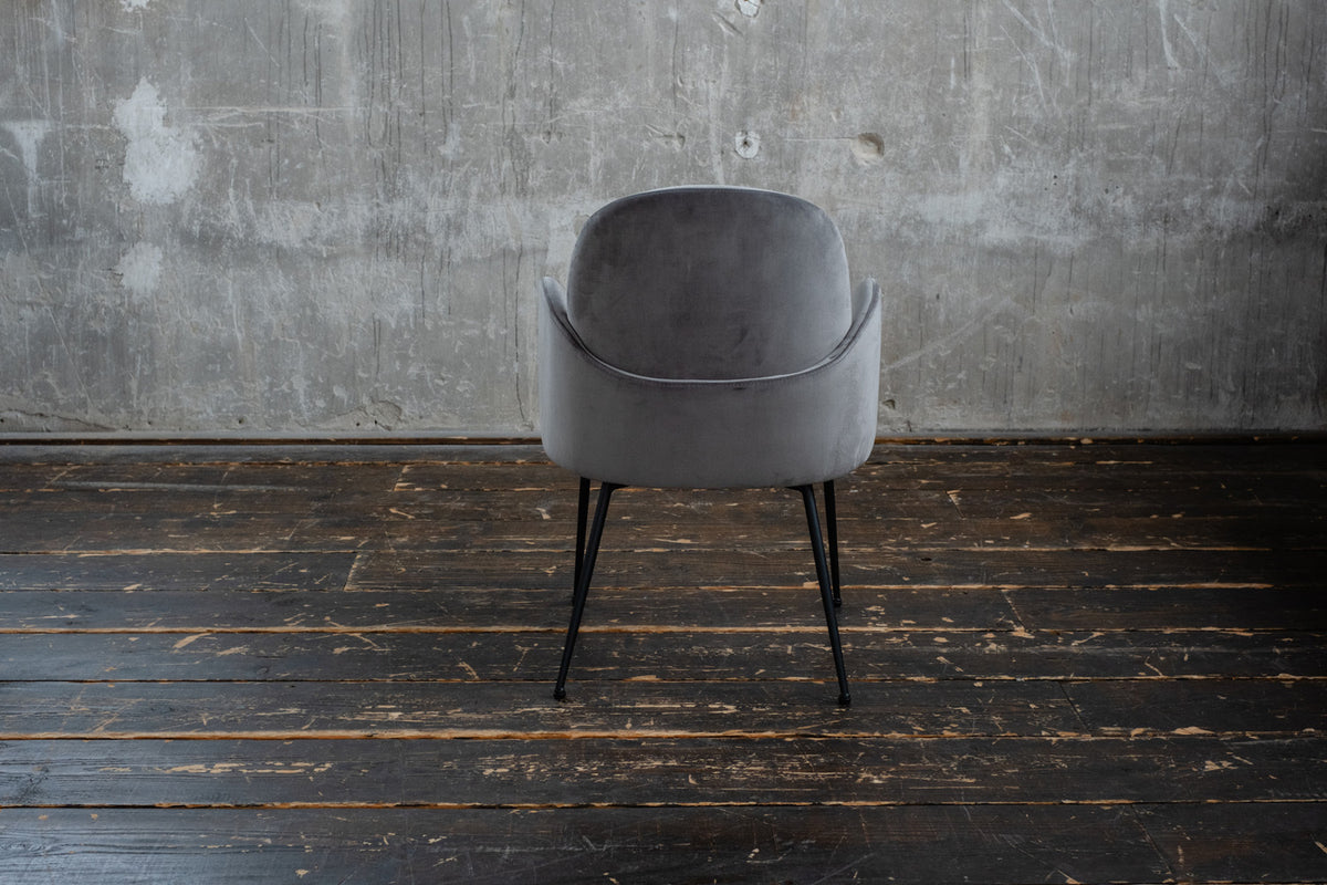 KAWOLA Stuhl DEON Esszimmerstuhl Velvet grau