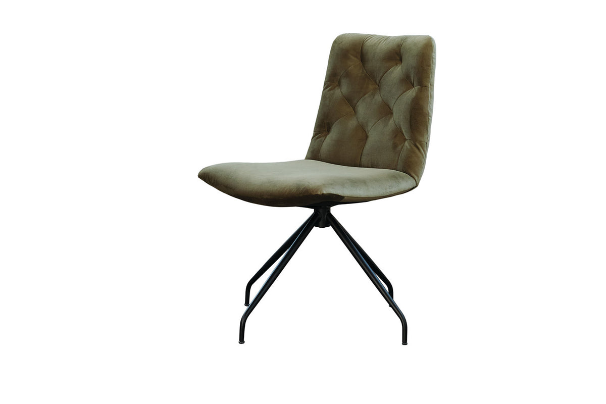 KAWOLA Stuhl NEW CHARME Drehstuhl Esszimmerstuhl Velvet oliv