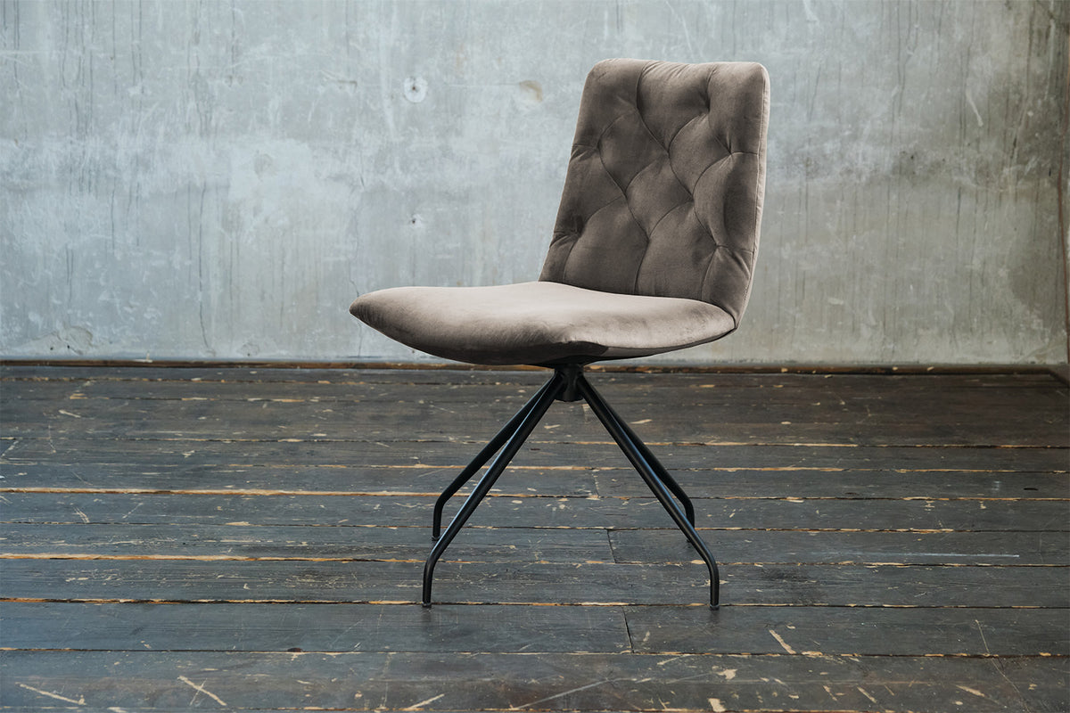 KAWOLA Stuhl NEW CHARME Drehstuhl Esszimmerstuhl Velvet sand