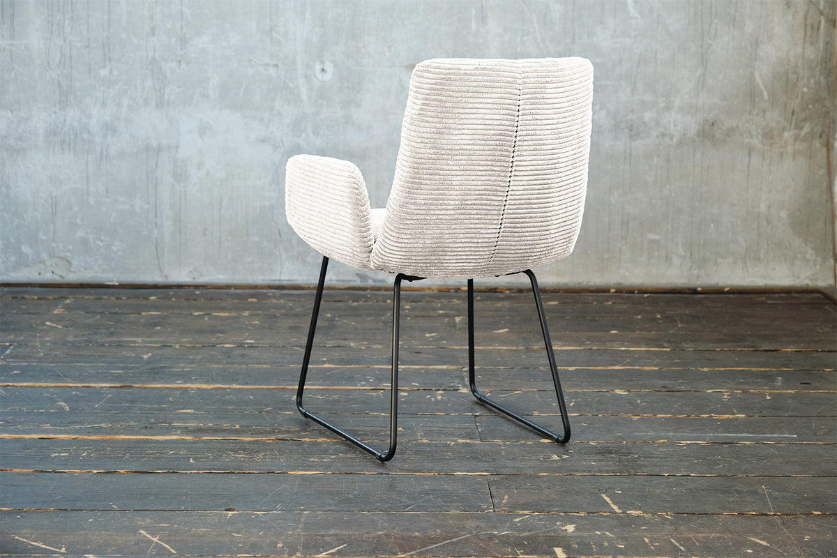 KAWOLA Stuhl NEW CHARME Esszimmersessel Cord weiß