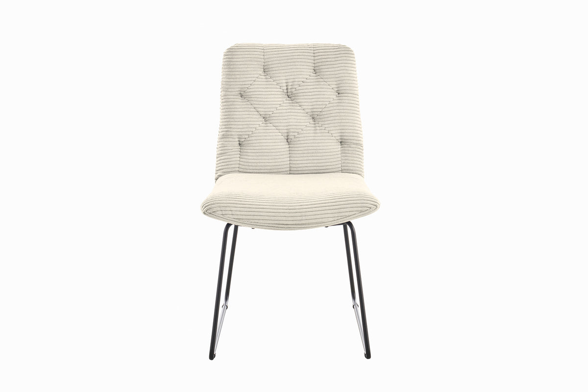KAWOLA Stuhl NEW CHARME Esszimmerstuhl Cord cremeweiß