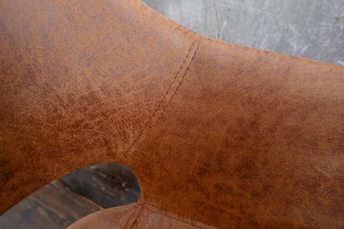 KAWOLA Stuhl ZAJA Esszimmerstuhl Microfaser cognac