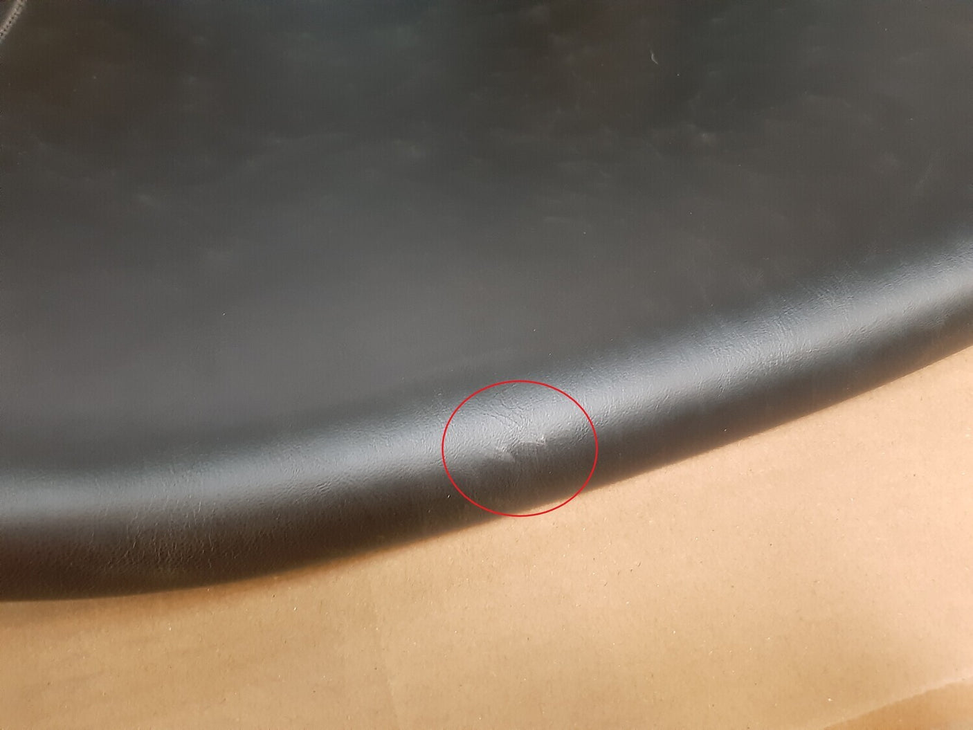B-Ware KAWOLA Stuhl ZAJA Esszimmerstuhl Kunstleder drehbar Vintage schwarz