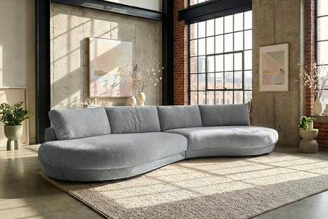 KAWOLA Big Sofa PADANA Stoff grau