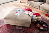B-Ware KAWOLA Big Hocker MADELINE Polsterhocker Cord taupe