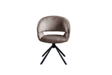 B-Ware KAWOLA Esszimmerstuhl LARA Drehstuhl Velvet taupe
