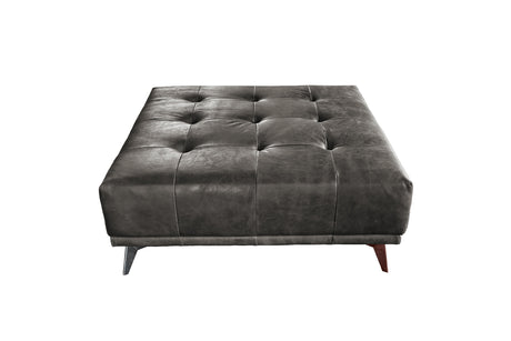 B-Ware KAWOLA Hocker WIOLO Leder grau