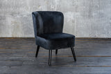 B-Ware KAWOLA Sessel MINGO Velvet schwarz