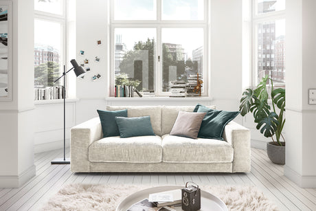 B-Ware KAWOLA Sofa MADELINE 2-Sitzer Cord cremeweiß