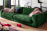 B-Ware KAWOLA Sofa MADELINE 3-Sitzer Cord smaragd