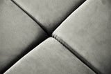 B-Ware KAWOLA Sofa NEVADA Ecksofa Velvet silber Recamiere links