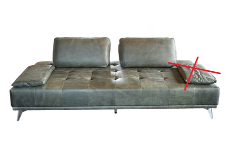 B-Ware KAWOLA Sofa WIOLO Schlafsofa Daybed Leder moosgrün
