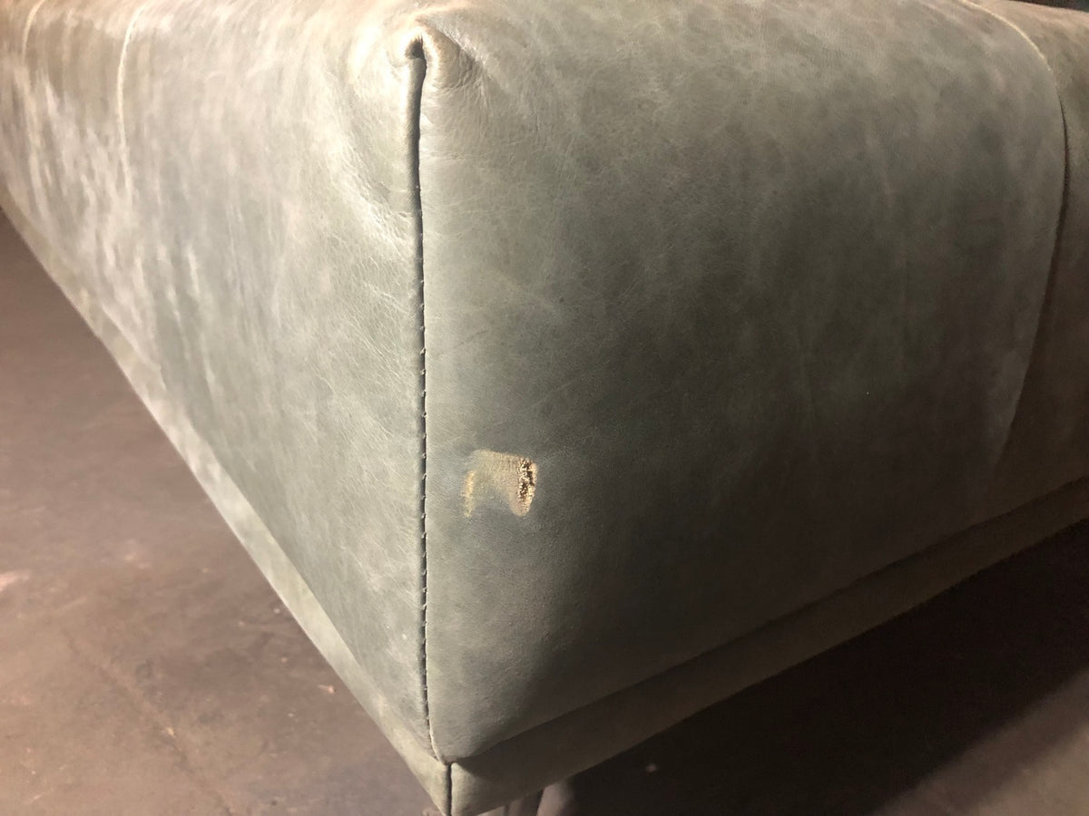 B-Ware KAWOLA Sofa WIOLO Schlafsofa Daybed Leder moosgrün