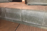 B-Ware KAWOLA Sofa WIOLO Schlafsofa Daybed Leder moosgrün