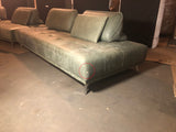B-Ware KAWOLA Sofa WIOLO Schlafsofa Daybed Leder moosgrün