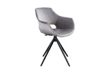 B-Ware KAWOLA Stuhl ZAJA Esszimmerstuhl Velvet drehbar grey