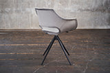 B-Ware KAWOLA Stuhl ZAJA Esszimmerstuhl Velvet drehbar grey