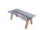 KAWOLA Ausziehtisch MOUNTY Esstisch Glas 200-300 cm x 100 cm