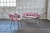 KAWOLA Bank MONTY Sitzbank 240cm Velvet rosa