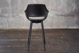 KAWOLA Barhocker ZAJA Barstuhl Sitzhöhe 76 cm Kunstleder schwarz