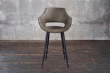 KAWOLA Barhocker ZAJA Barstuhl Sitzhöhe 76 cm Microfaser oliv