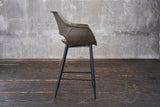 KAWOLA Barhocker ZAJA Barstuhl Sitzhöhe 76 cm Microfaser oliv