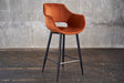 KAWOLA Barhocker ZAJA Barstuhl Sitzhöhe 76 cm Velvet cognac