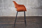 KAWOLA Barhocker ZAJA Barstuhl Sitzhöhe 76 cm Velvet cognac