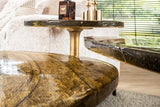 KAWOLA Beistelltisch DARI XL Glas gold
