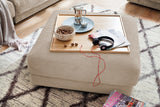 KAWOLA Big Hocker MADELINE Polsterhocker Cord taupe