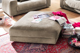 KAWOLA Big Hocker MADELINE Polsterhocker Cord taupe